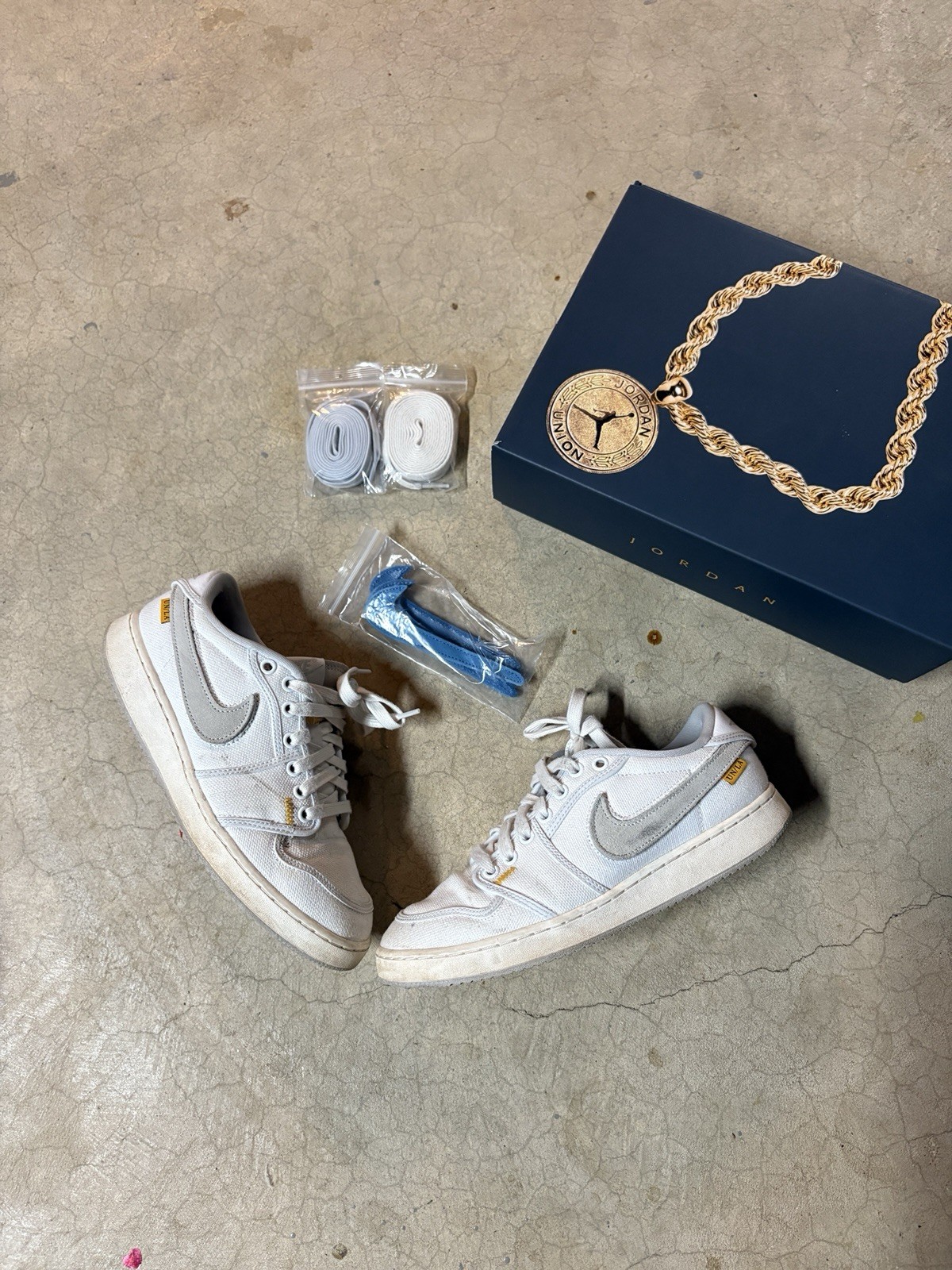Size 7.5 – Jordan 1 Retro AJKO Low SP Union White Canvas