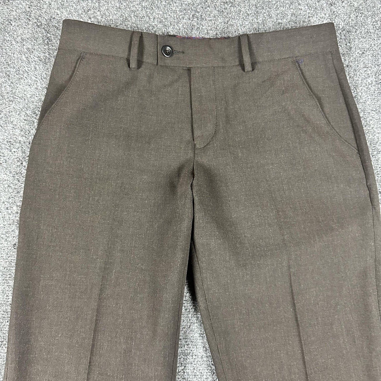 Alberto Ceramica Pants Mens 32×32 Brown Modern Fit Dress Trousers Germany
