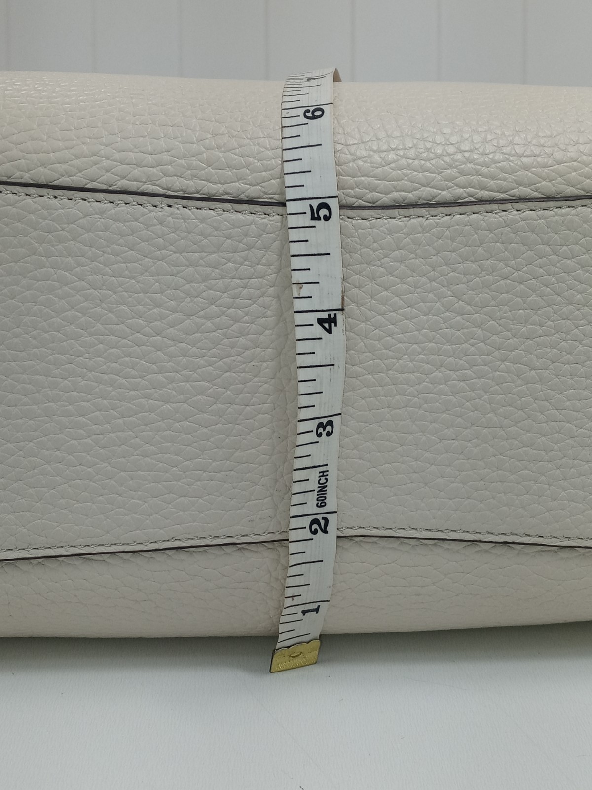 Coach Lori Shoulder Bag Purse Ivory Chalk Pebbled Leather Bag No Dust Bag