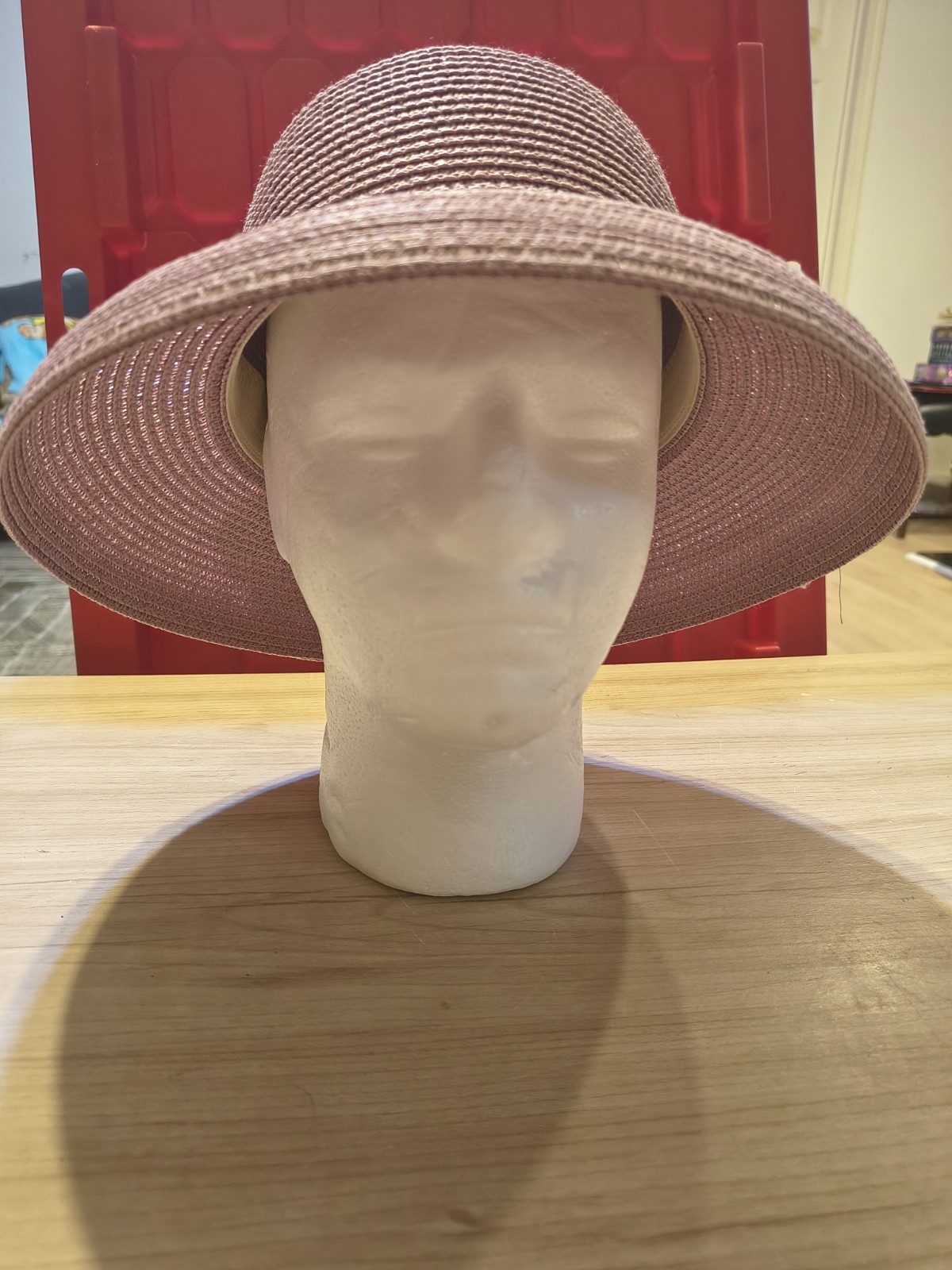 Women’s Hat Pink With Floral Embellishments See Pictures