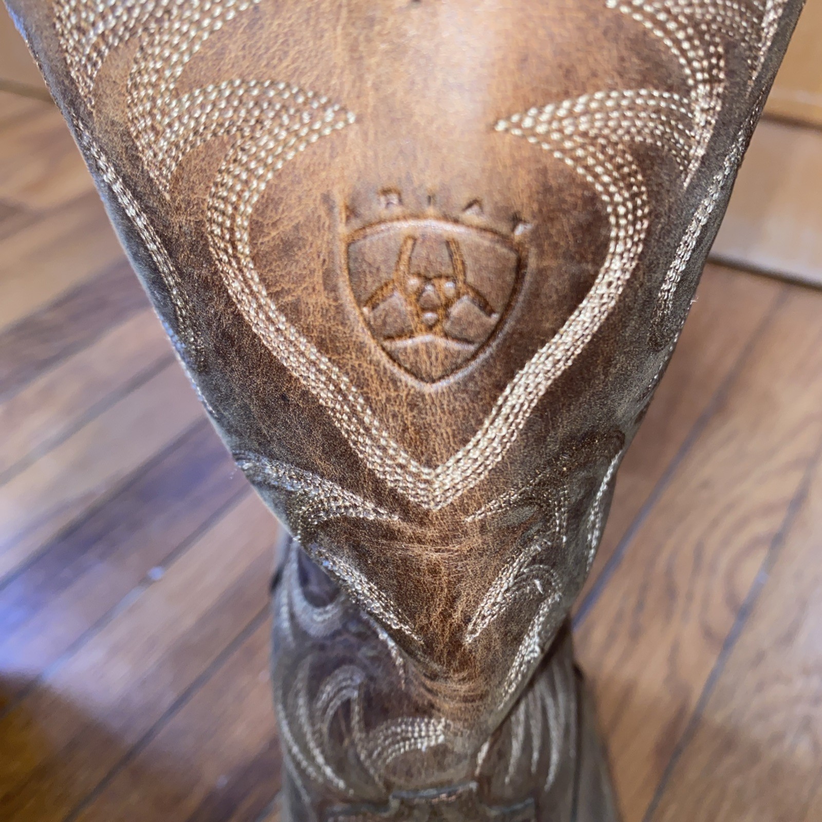 ARIET Heritage 34725 Cowboy Boots Western Brown Leather Mens Size 10D