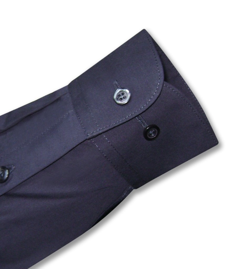 Biagio Mens 100% COTTON Solid NAVY BLUE Color Dress Shirt sz 16 36/37