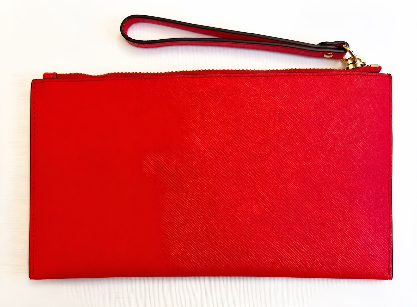 Michael Kors Jet Set Travel Floral Wristlet Clutch Wallet Red NWOT Leather