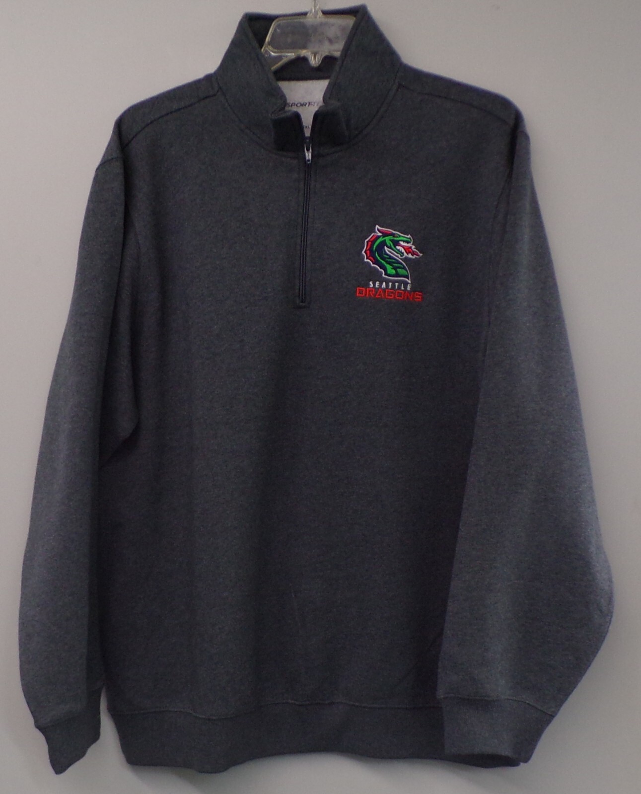 XFL Seattle Dragons Mens Heavyweight 1/4 Zip Fleece S-4XL, LT-4XLT Seahawks New