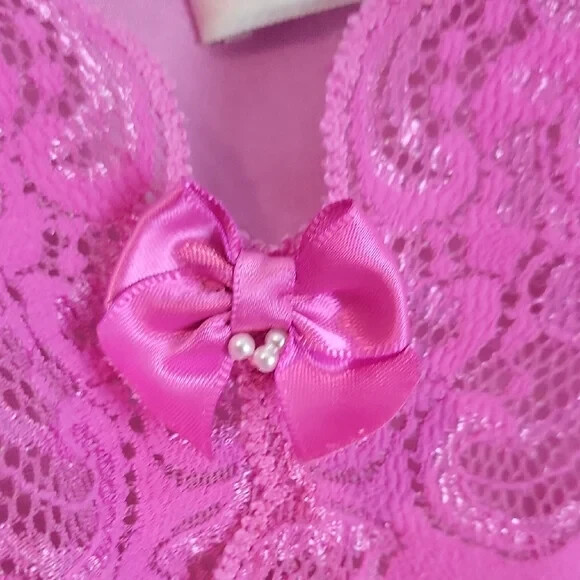 Pink Shadowline Lace Gown Long Size 2X 31737 53″