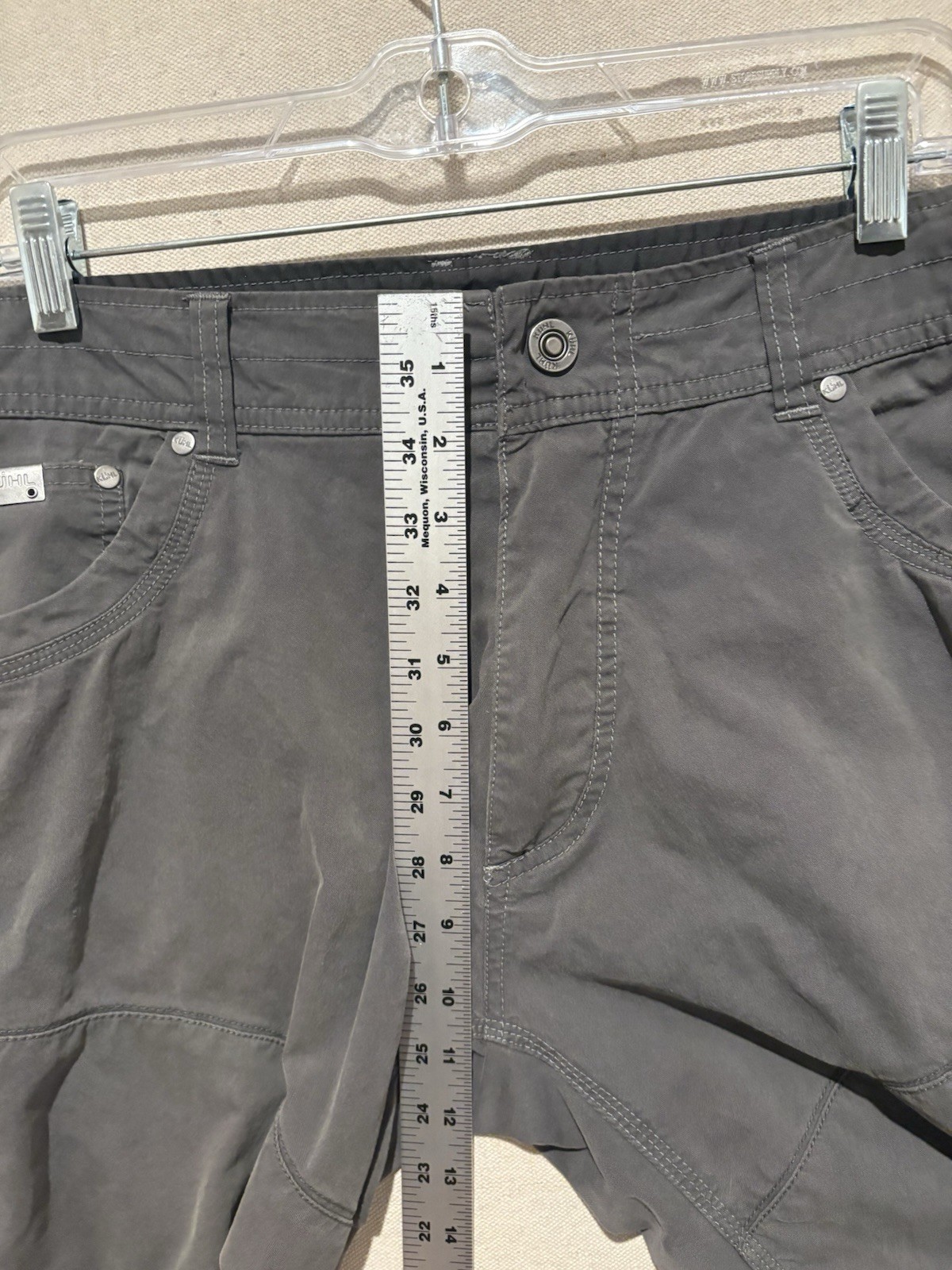 Kuhl Konfidant Air Pants Mens 34×32 Gray Distressed Outdoors Hiking 5098