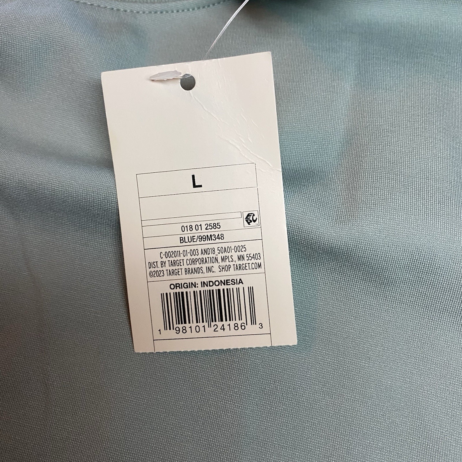 NWT Women’s Light Blue Structured Top Size Large Modern Minimalist