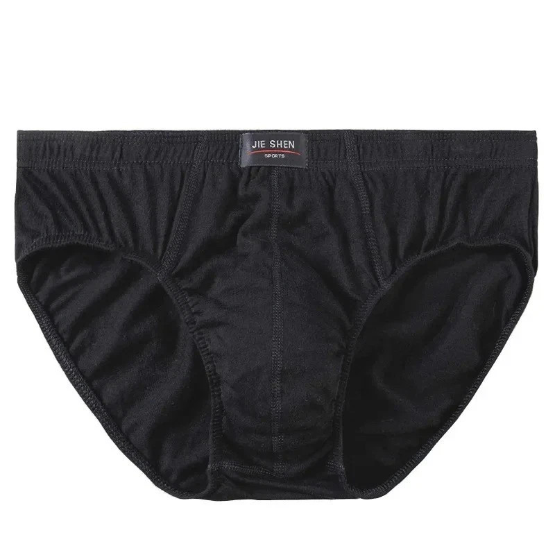 100% Cotton Men’s Briefs Breathable Middle Waist Underwear Solid Color 4PK M-5XL