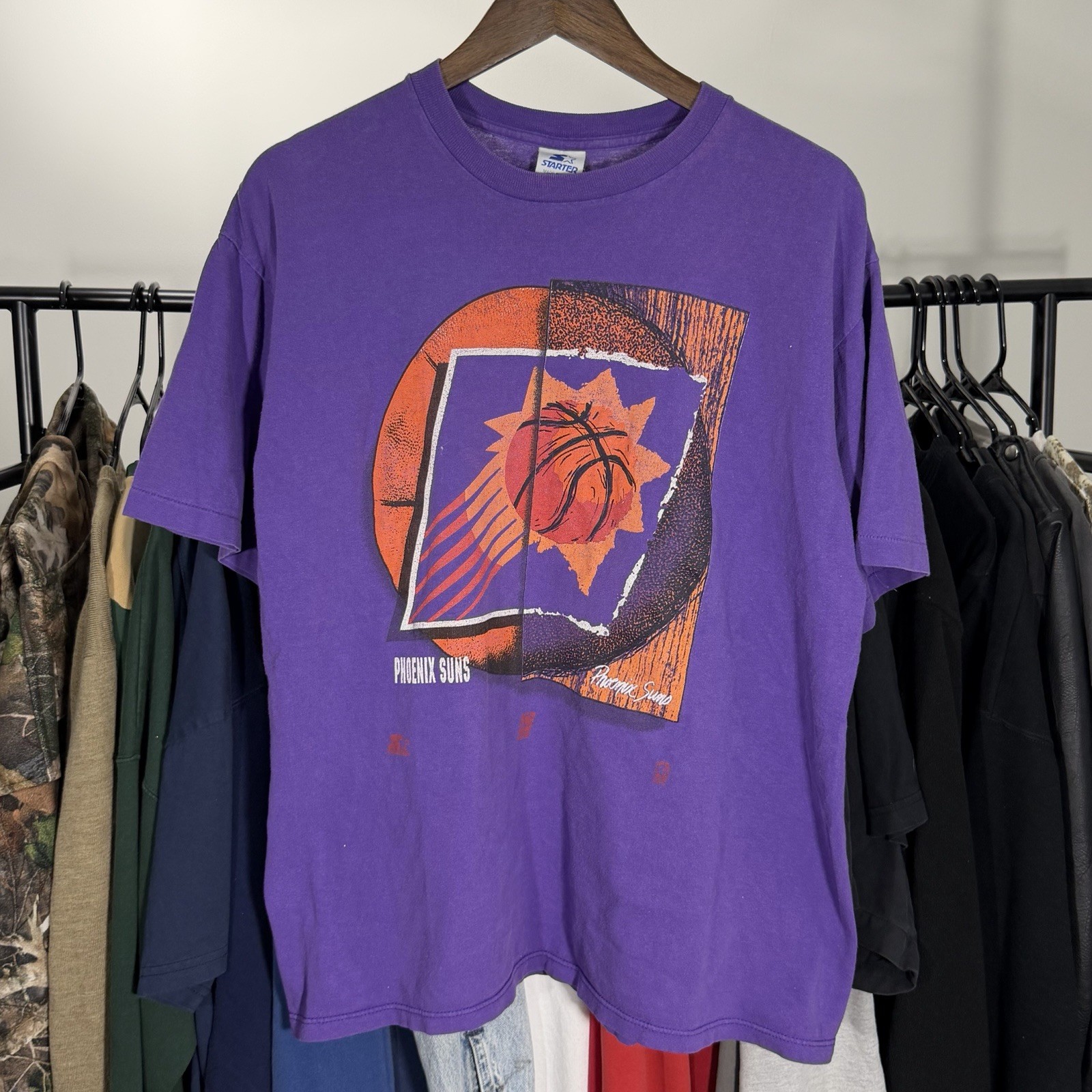 Vintage 90s Starter Phoenix Suns Shirt Made in USA Mens Large NBA Single Stitch
