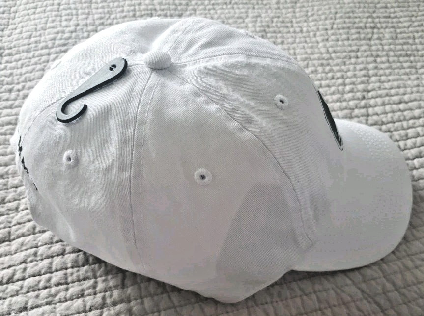 Gelante Pickleball Player Graphic Hat Cap White OSFA Cotton back Sammy Script