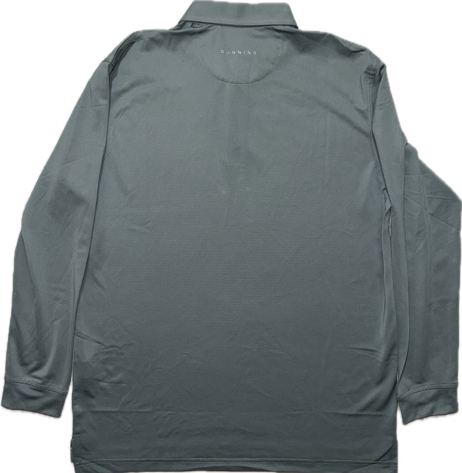 Dunning Men’s Coolmax Performance Stretch Stormy Green Polo Sz L NWT