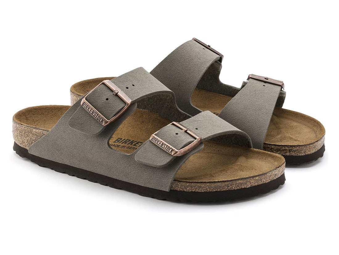 Birkenstock Arizona Birkibuc Two-Strap Mocha/Stone Unisex Sandals EU 37-45 NEW