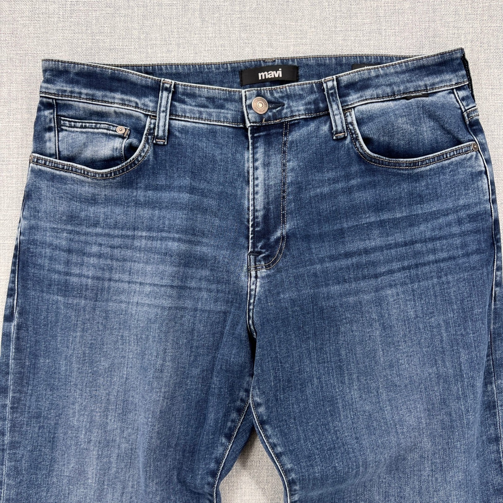 Mavi Matt Relaxed Straight Leg Jeans Men 36×31 Blue Stretch Denim Casual Norm