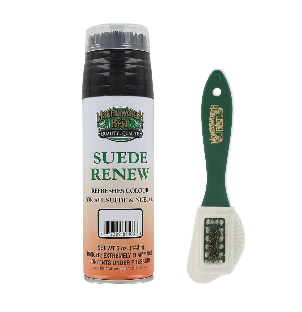 Moneysworth & Best Suede Renew Spray Can w/ FREE GIFT Cleaning Brush M&B