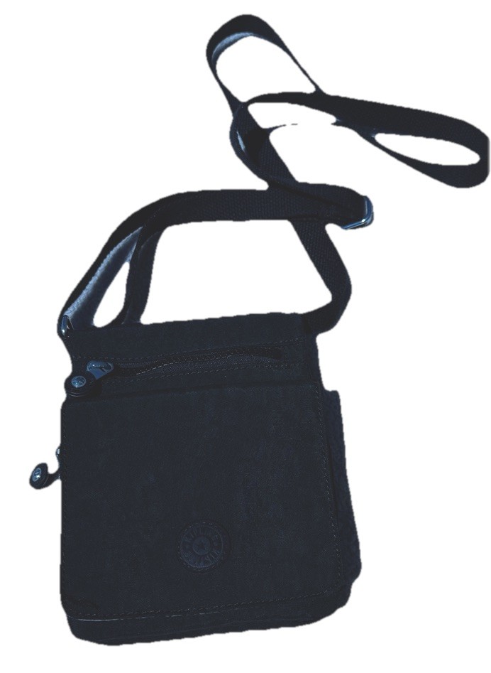 Kipling Black Small Crossbody Bag Zip Closure Outer Pockets 6 x 7 travel