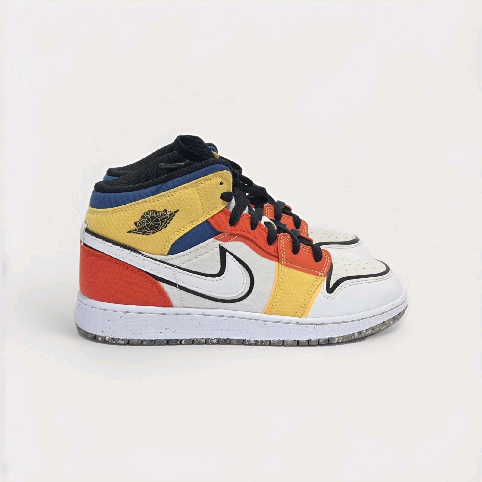 Air Jordan 1 Mid SE GS ‘Multi-Color Canvas’ Size 7Y PREOWNED
