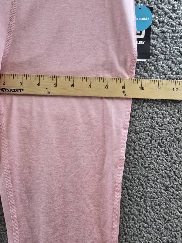 ID Ideology Core Stretch Capri Leggings Big Girls XL Rose Shadow Elastic Waist
