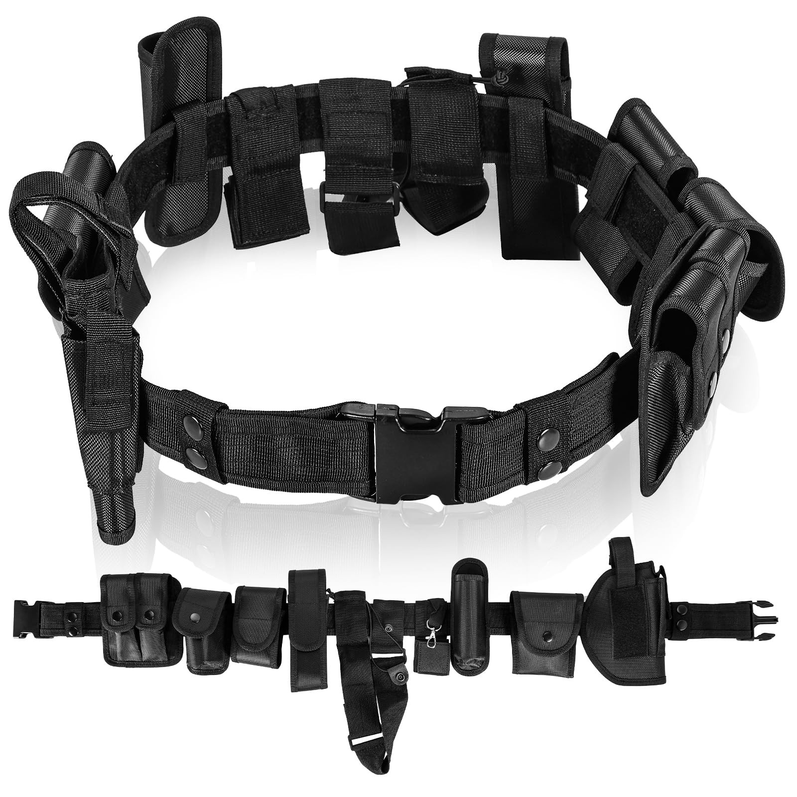 10 in 1 Police Utility Belt, Tactical Guard Duty Belt, Law Enforcement Modula…