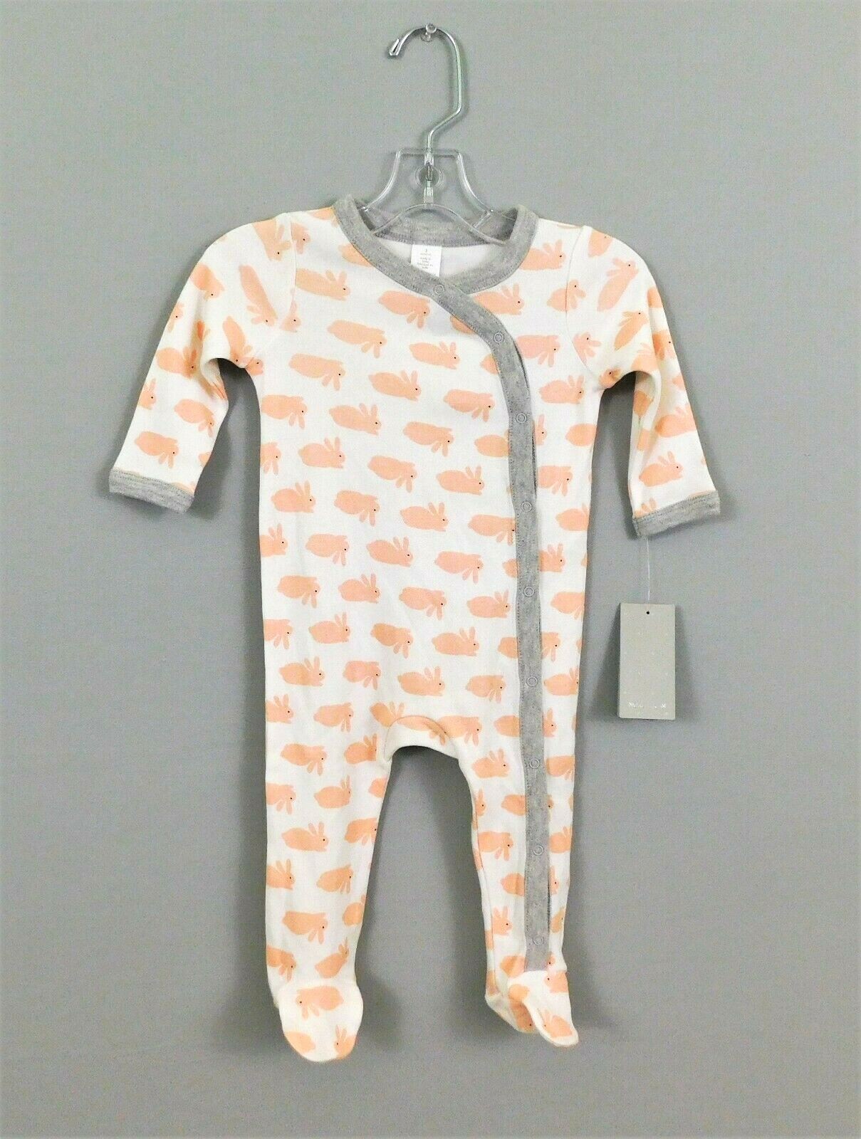 Nordstrom Baby One Piece Sleepwear, Size 3 Months, White, Pink, Gray, New