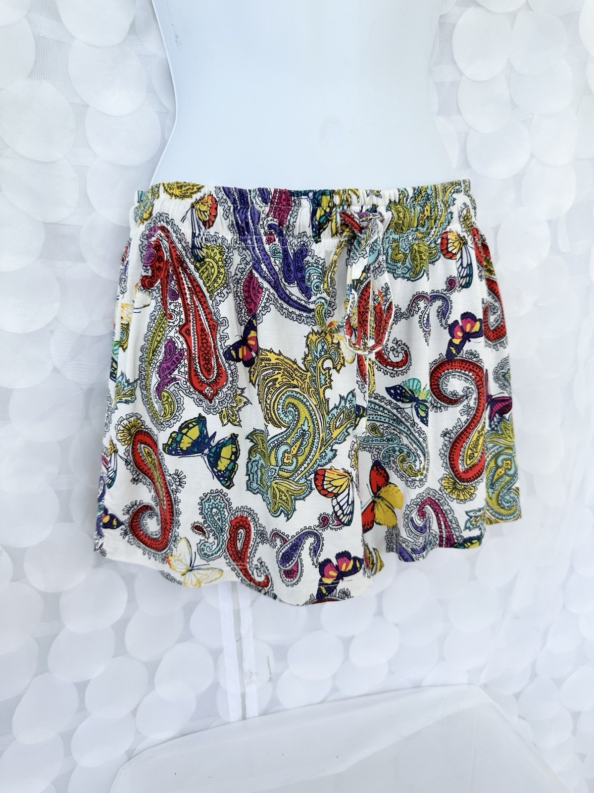 World Market Small/ Medium Colorful Paisley Drawstring Boxer Shorts MODEL S M