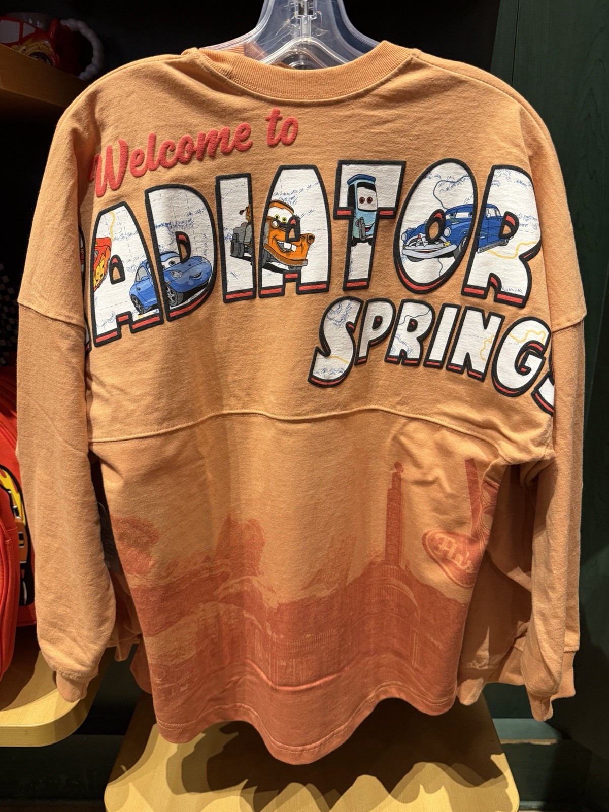 Disney Parks Cars 20th Anniversary Radiator Springs Adult Spirit Jersey NWT Auto