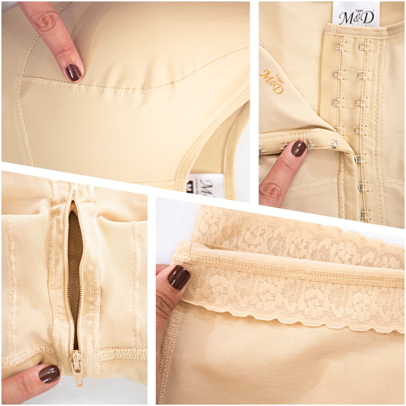 faja M&D post surgery girldle body shaper with bra Slimming bbl tummy tuck 0029