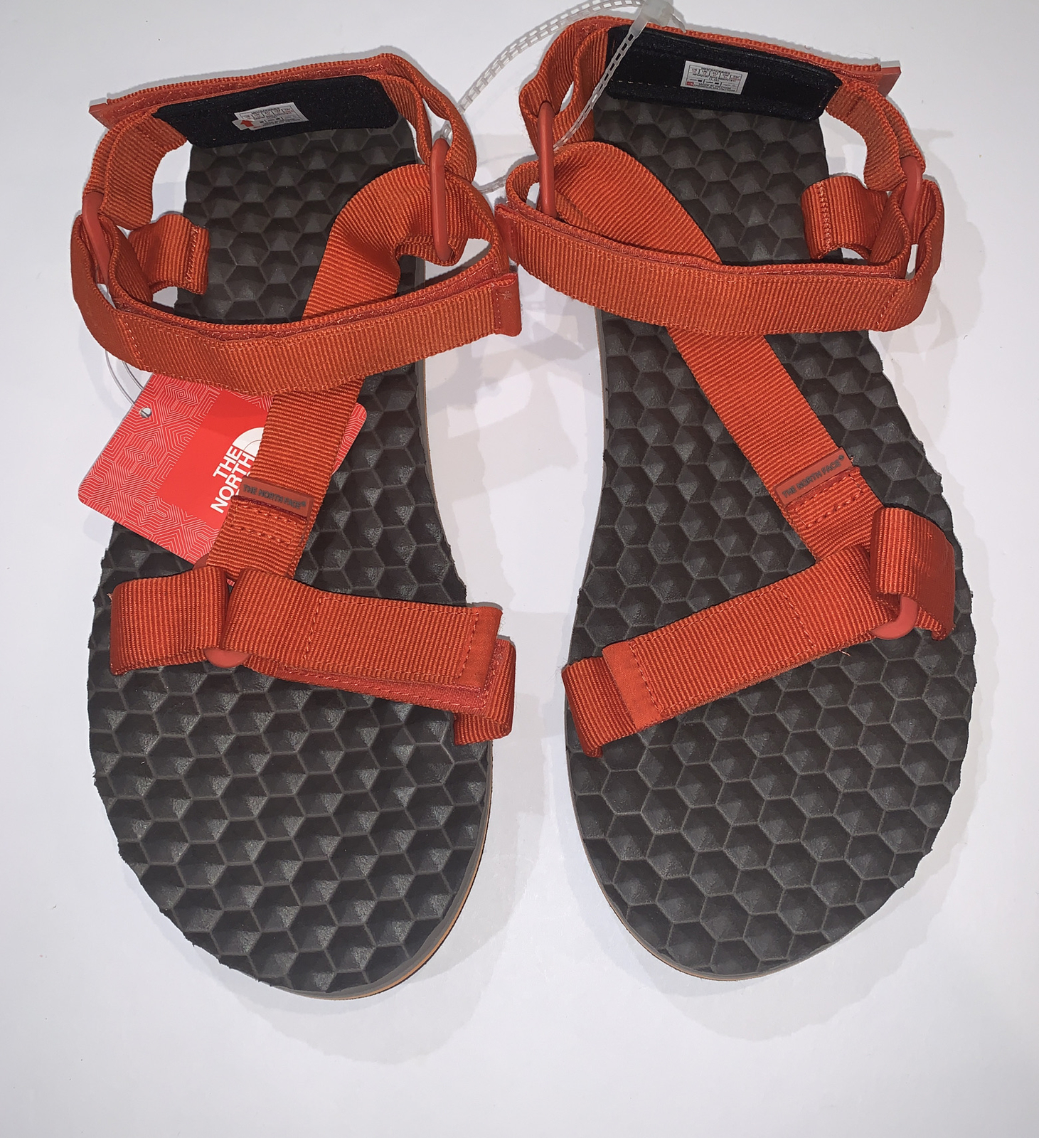 North Face Men’s Orange Switchback Basecamp Sandals Sz 13 US Sport Hiking New
