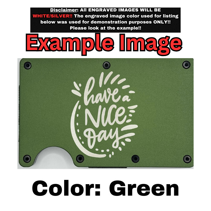 Metal Wallet Minimalist Laser Engraved with Bill and Ted