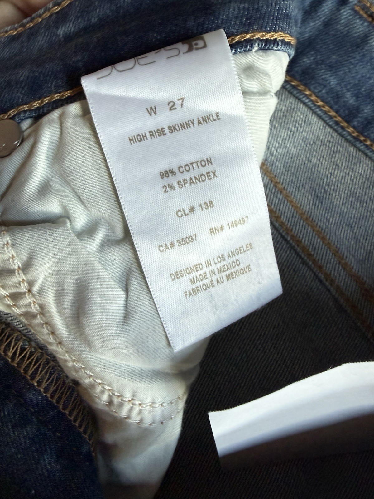Joe’s Jeans Women’s High-Rise Skinny Ankle Jeans Blue Distressed 27 NWOT