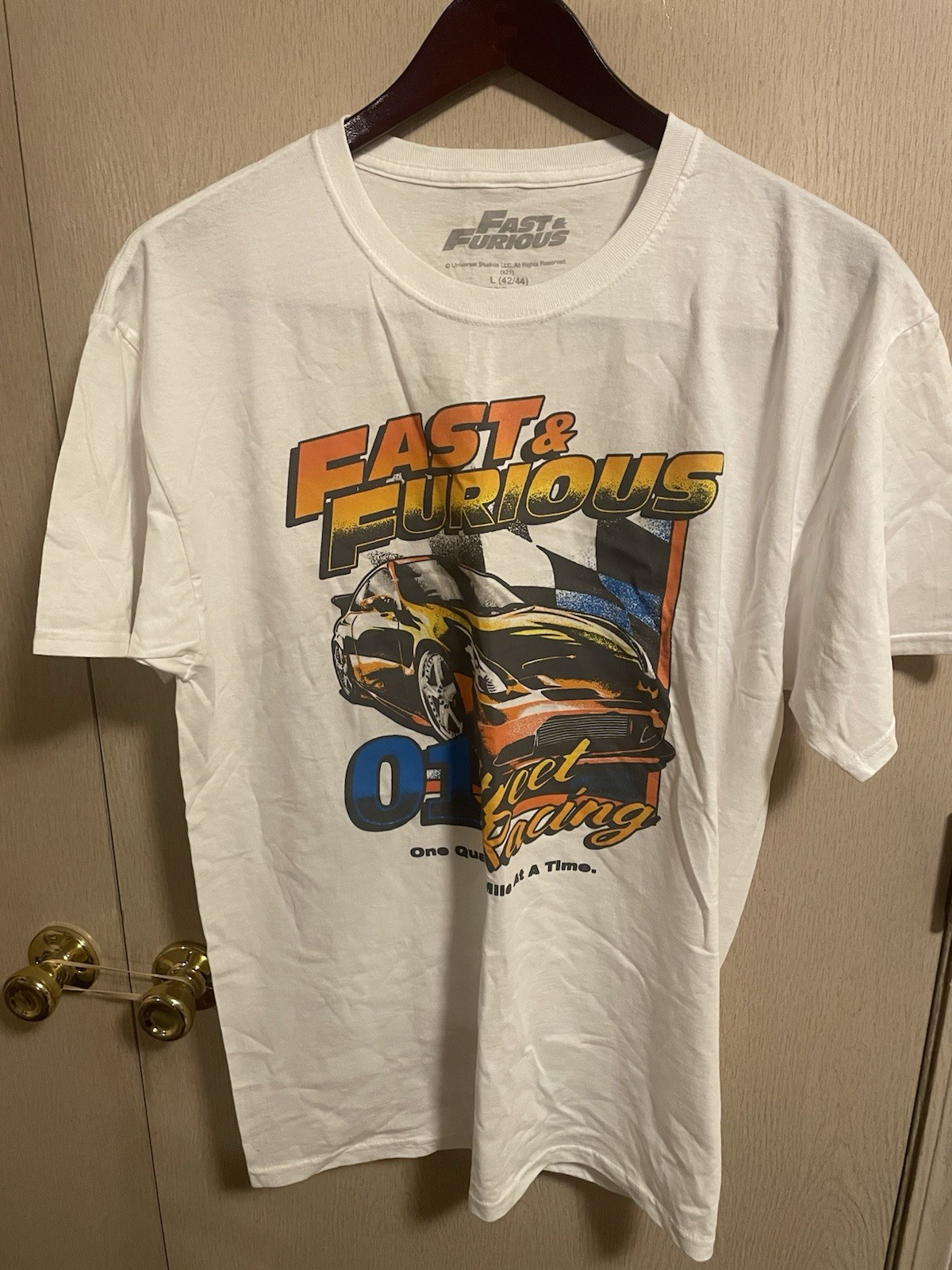 Fast And Furious 01 Street Racing “One Quarter Mile At A Time” Shirt Mens Large