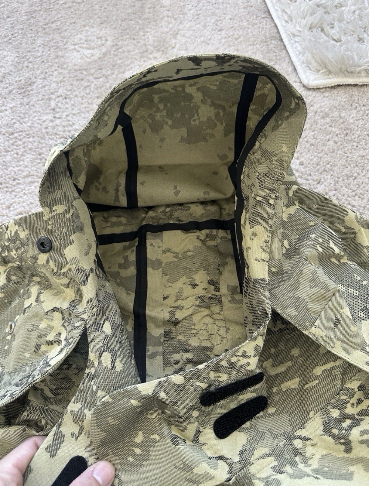Nike Tech Woven CORDURA Jacket Camo Olive Black IF8494-276 – Men’s Size Medium