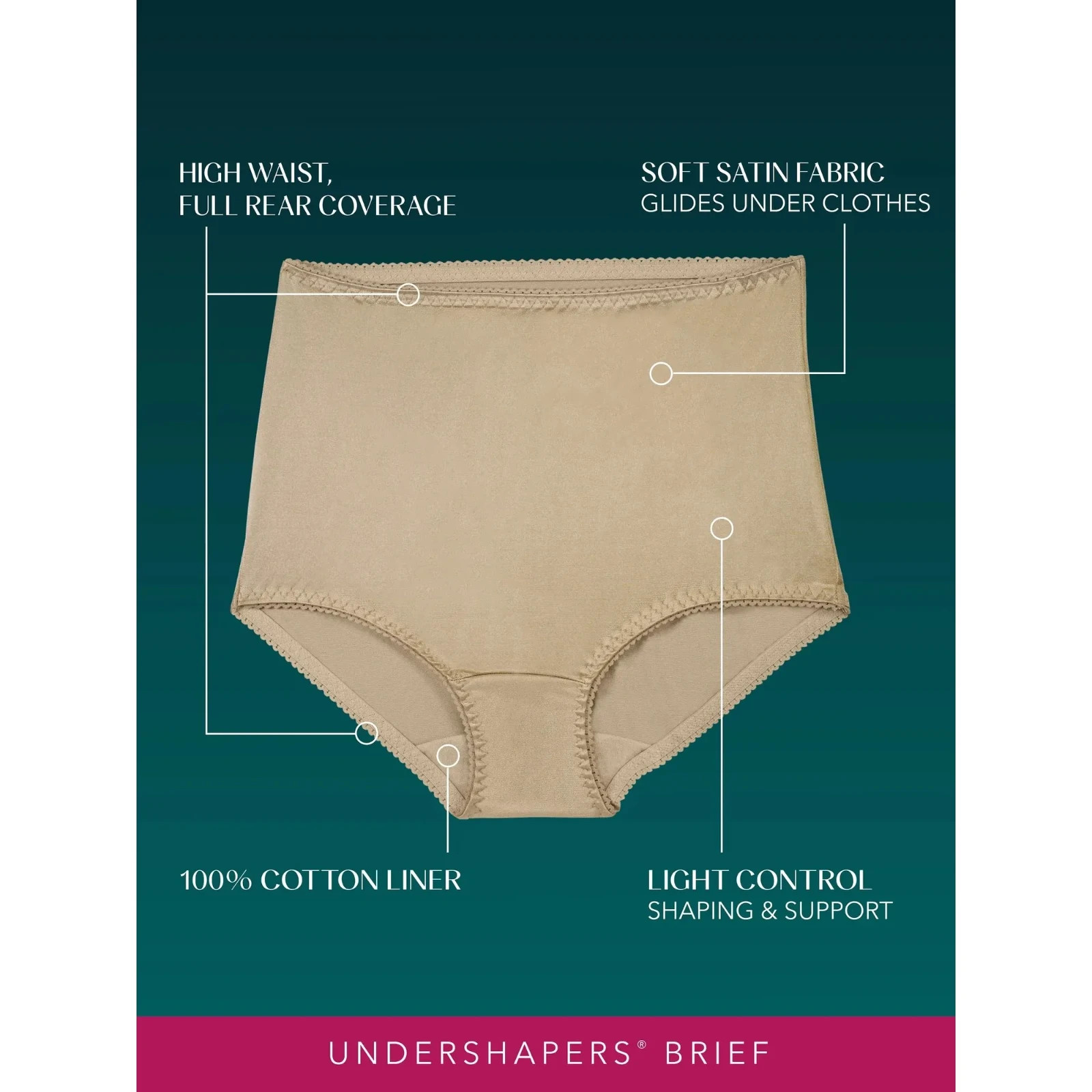 Vanity Fair Lingerie 3 Pack Brief Panties Radiant Collection Undershapers 5XL 12
