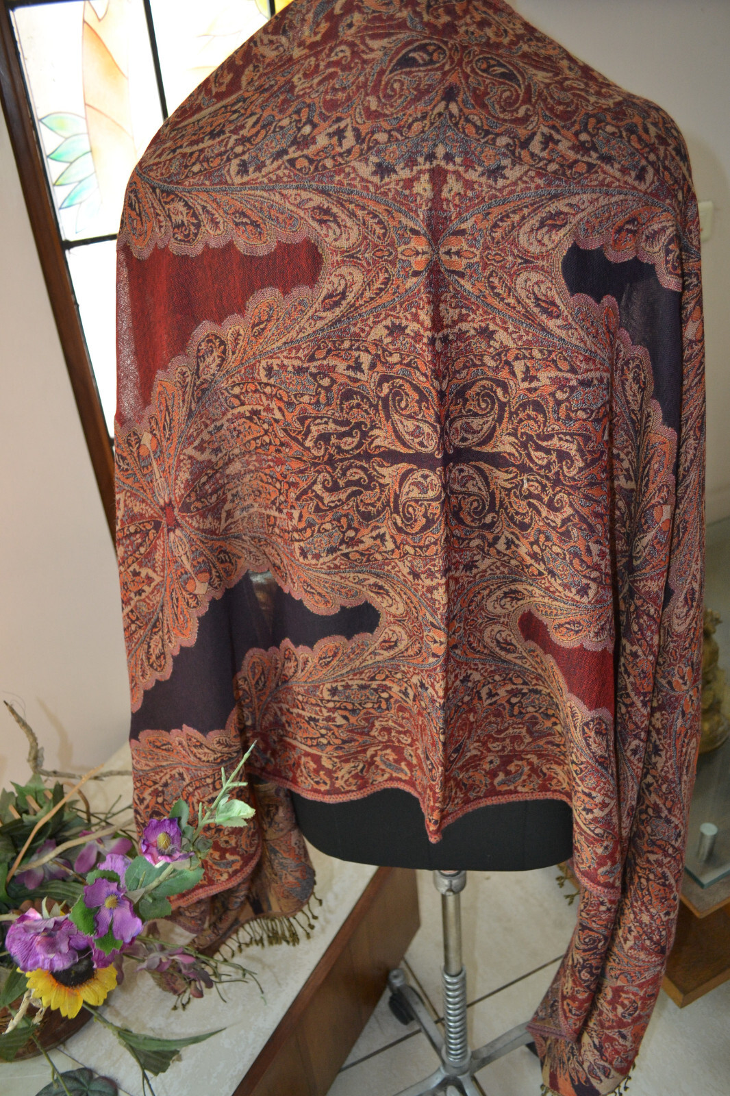 NEW DESIGNER JAMAVAR STOLE ~ 100% CASHMERE ~ PASHMINA SHAWL~ 16 DESIGNS CHOICE