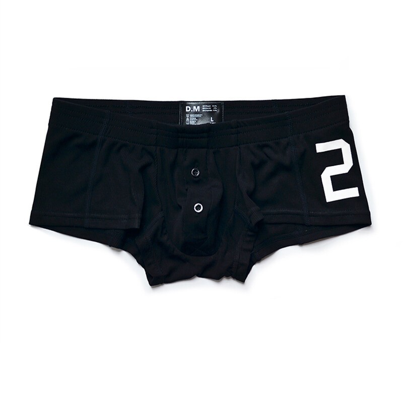 Men’s Sexy Underwear Underpants Soft Boxers Shorts Briefs Trunks Button Low Rise