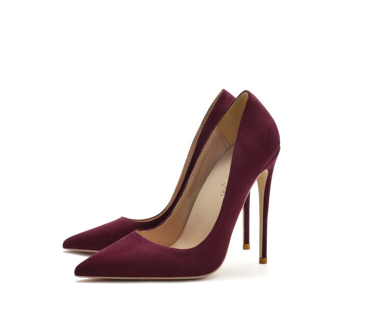12cm Womens Sexy Suede High Stilettos Heels Night Party Slip On Pumps US4-US12