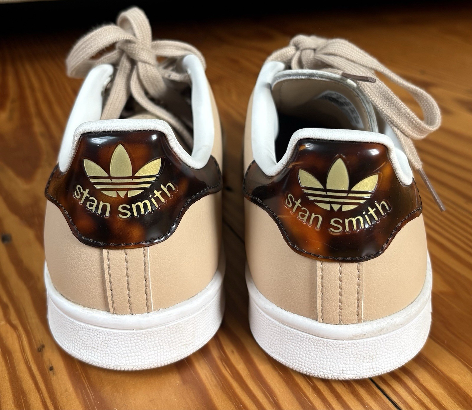 Women’s Adidas Stan Smith Pale Nude Tortoise Shell Shoes sz US 6.5 EU 38 GY5910