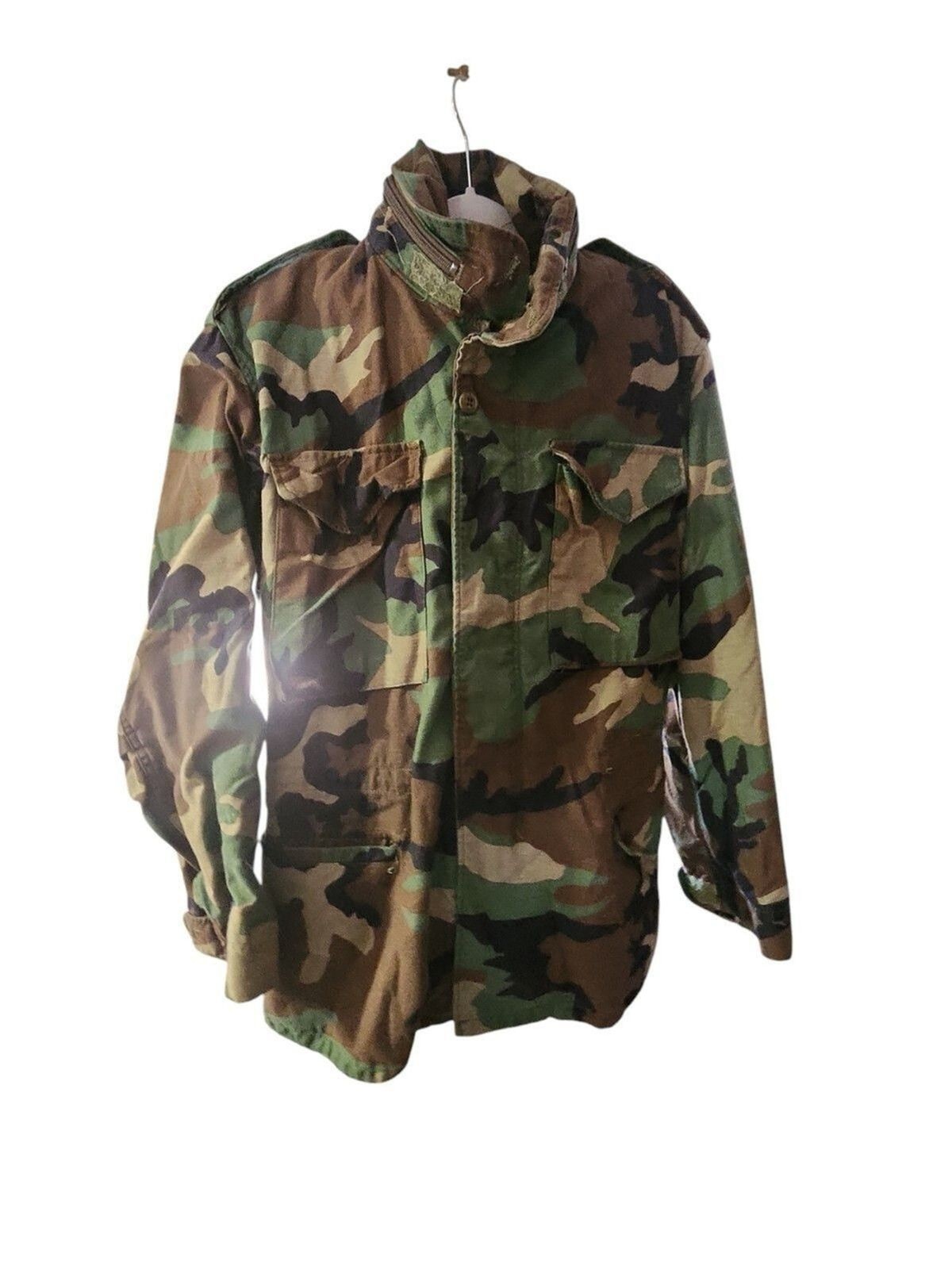 Vintage USGI M65 Field Coat Woodland Camo Cold Weather Men’s Small