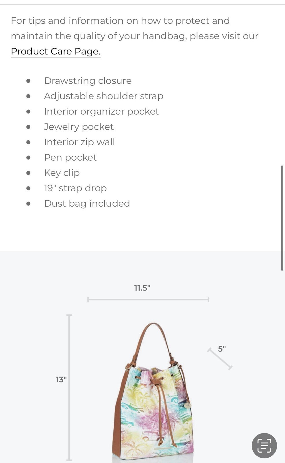 Brahmin Celebrate Copa Cabana Marlowe, Multi-Colored blue, yellow, pink, etc