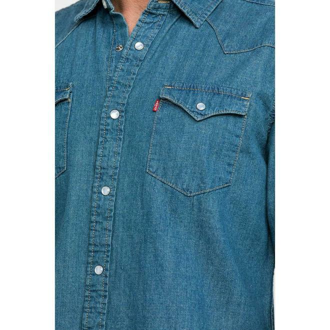 Levi’s Men’s Denim Long Sleeve Western Shirt BLUE 3LYLW2262 ASWT