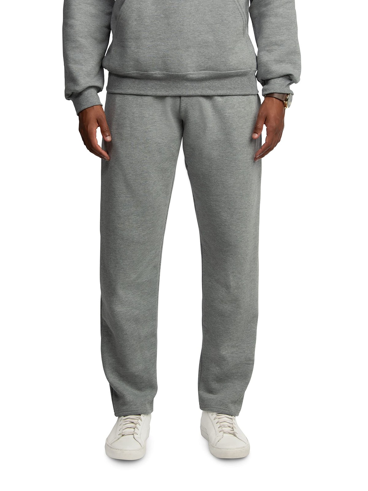 Men’s Eversoft Fleece Open Bottom Sweatpants with Pockets, Relaxed Fit, Moist…