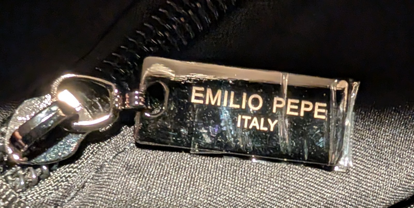 Emilio Pepe Black Shiny Glitter Geometric Shoulder Bag Crossbody – 11×6.75″ NWT