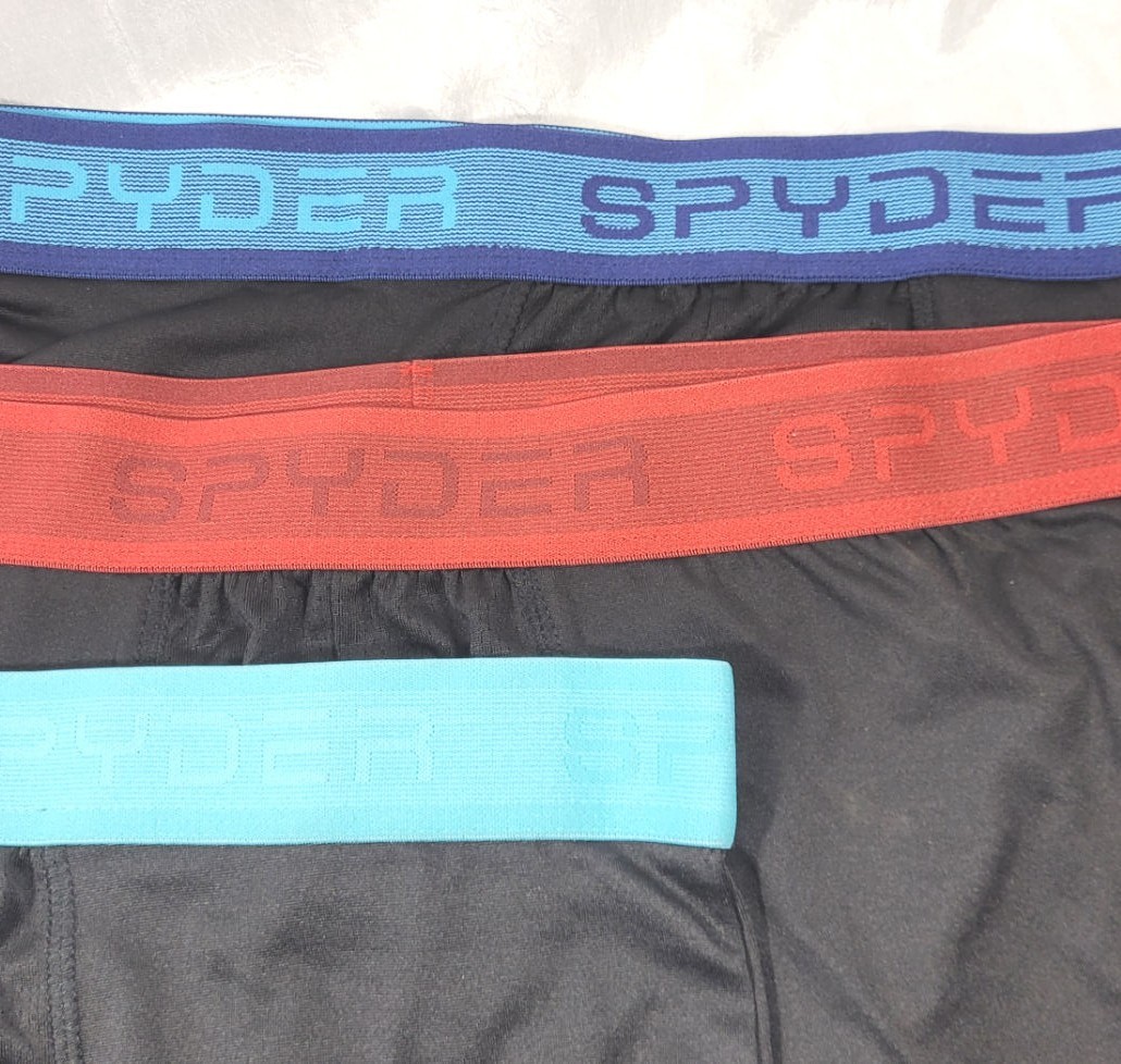 3 Pairs Spyder Men’s Black 5″ Boxer Briefs – Size XL – NWOT