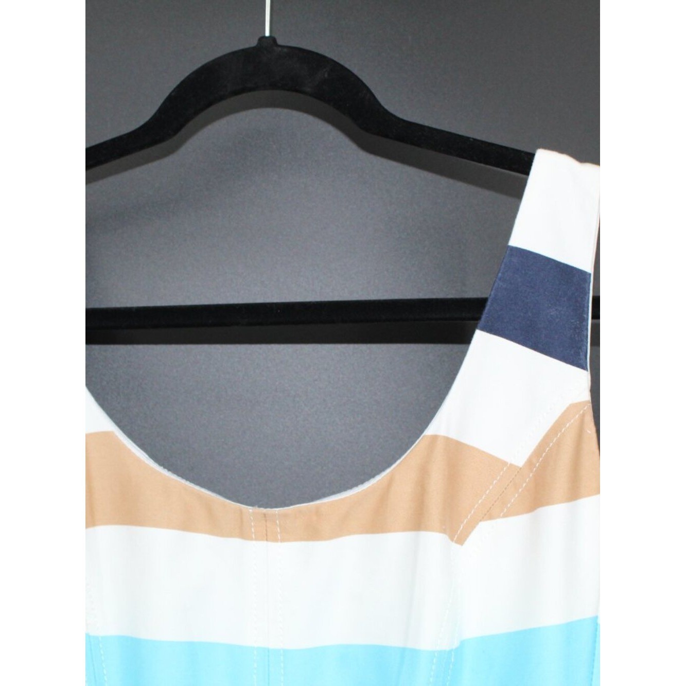 NINE WEST Multi-colored Striped Sleeveless Dress w/ Pockets Size 8 Fit & Flare