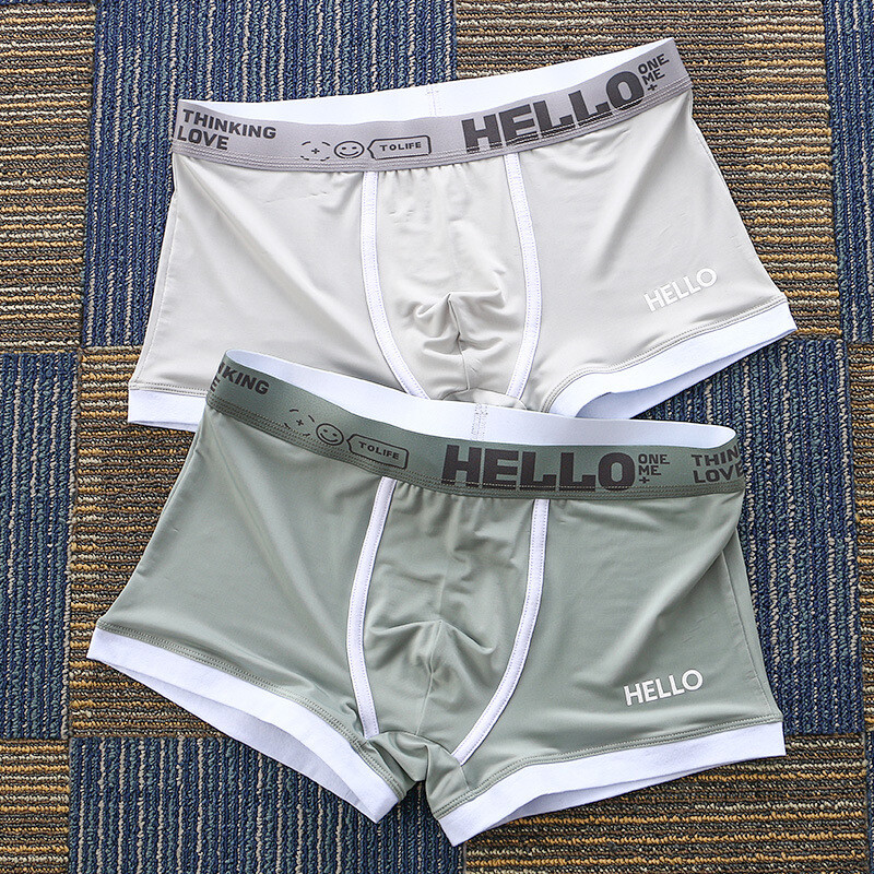 Ice Silk Men’s Boxer Briefs – Sexy Breathable Underwear, 2-4 Pack for Weekdays