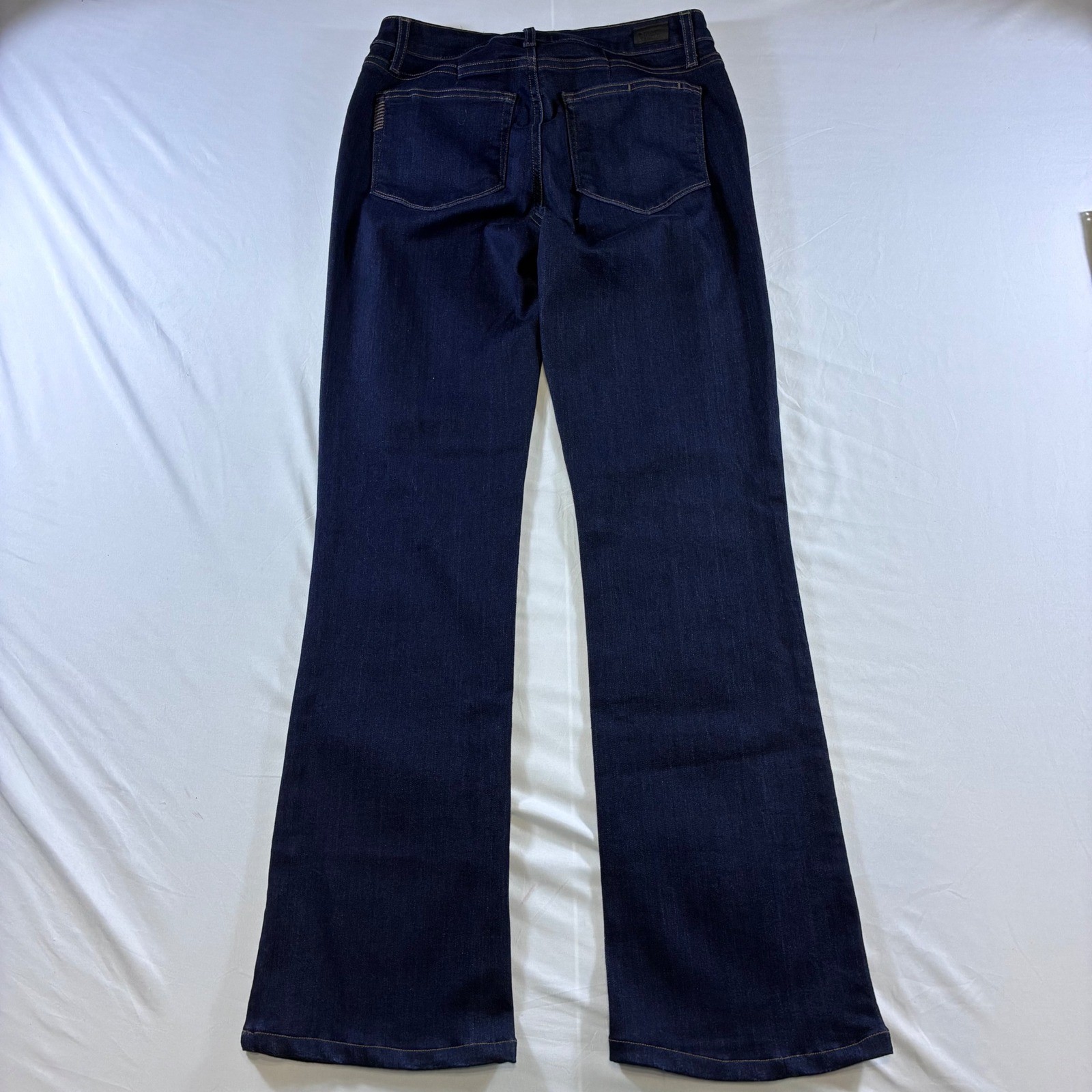 Paige Manhattan Bootcut Jeans 29 Dark Indigo Blue Denim Stretch