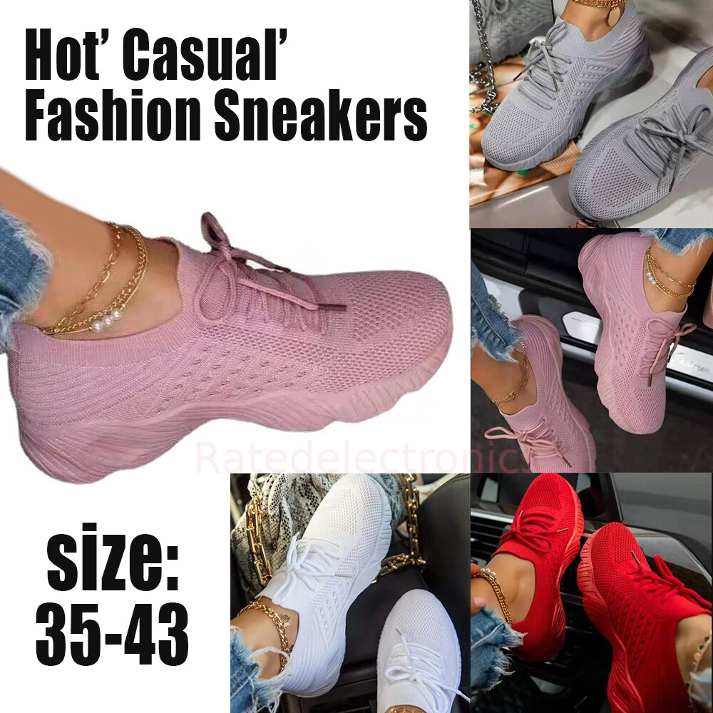 Women Running Sneakers Comfortable Walking Gym Fashion Casual Trainer Shoes US