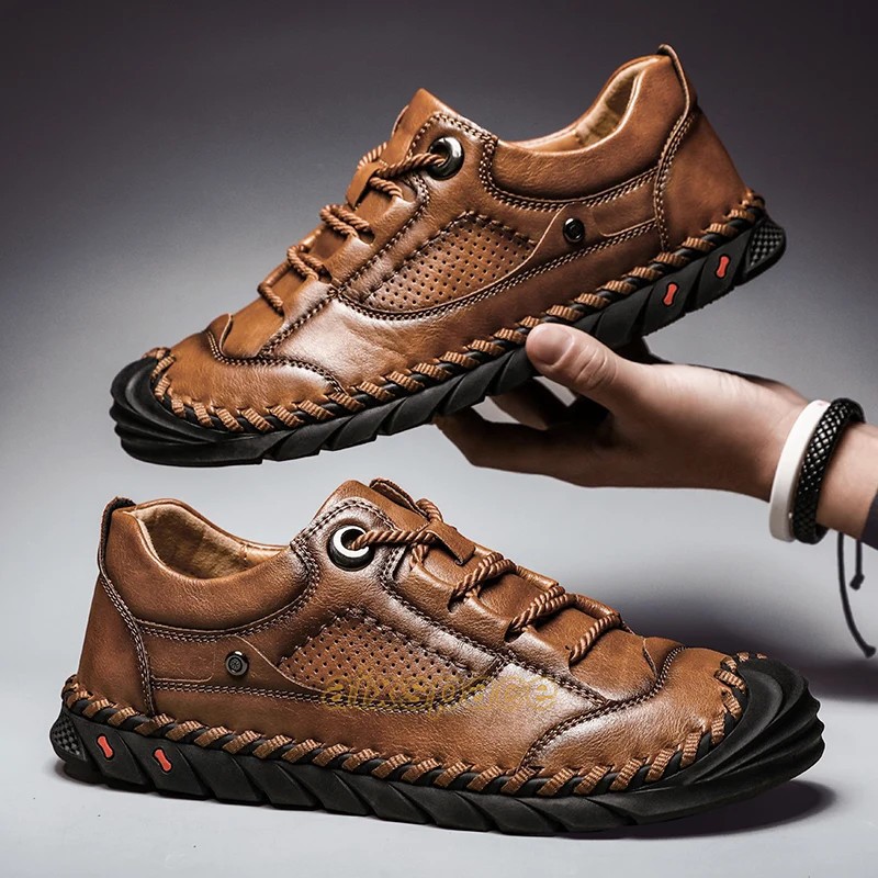 Handmade Working Comfortable Men Genuine Leather Dress Shoes Casual Shoes