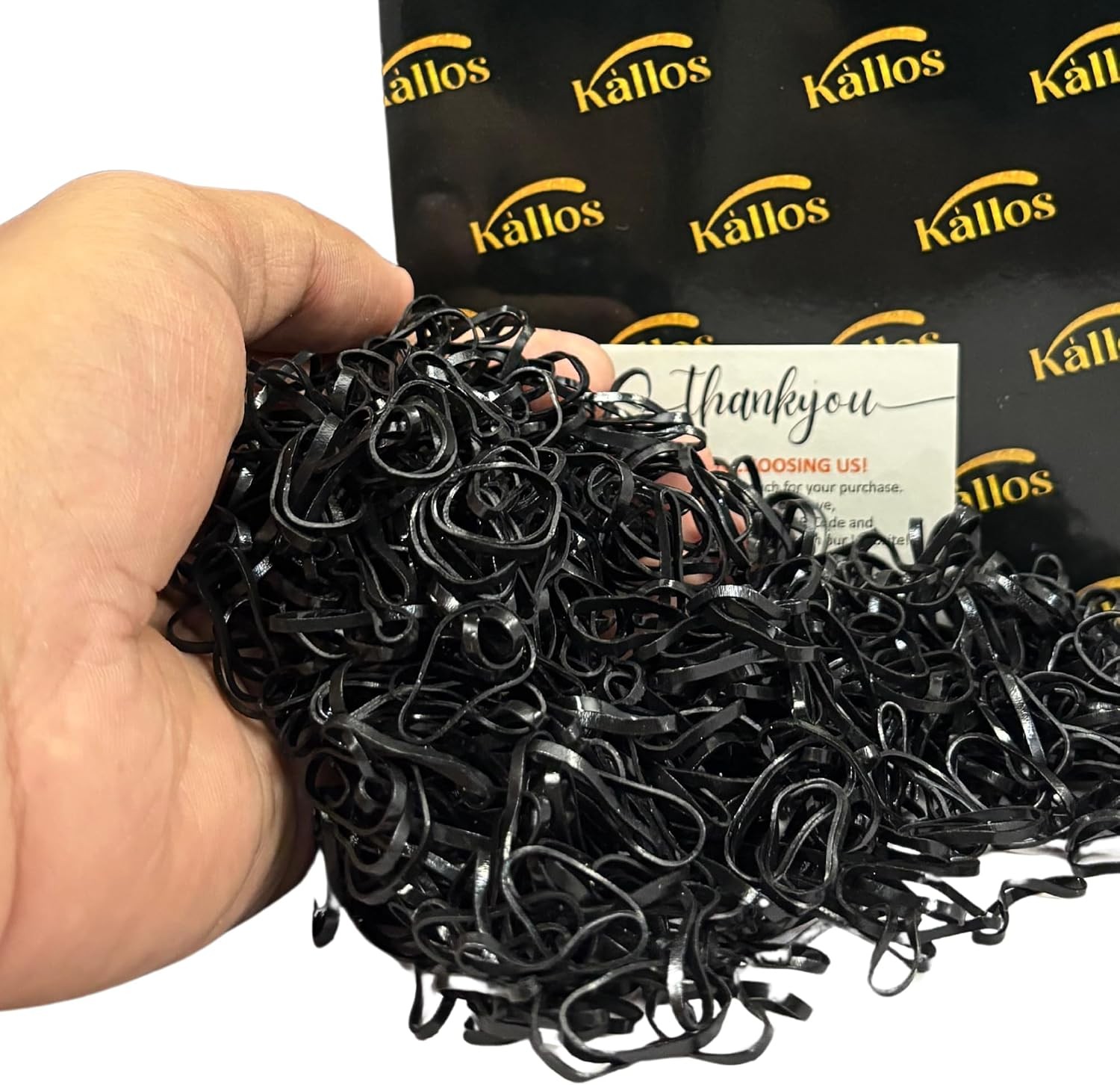 500 Pack Rubber Bands for Hair – 22mm Durable, Non-Slip Elastic Hair Ties for