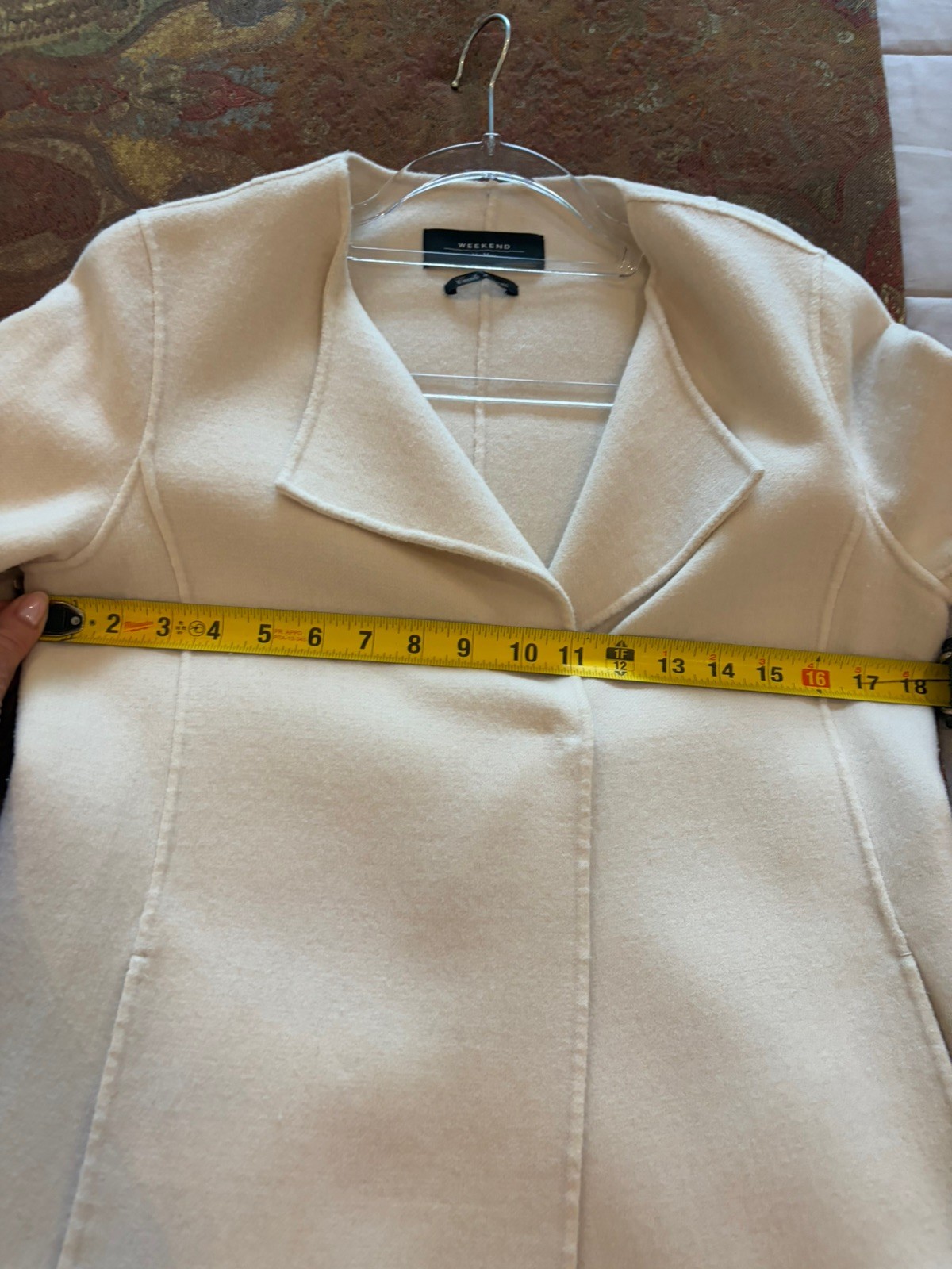 Weekend Max Mara double faced ivory jacket IT42 Cucito a Mano