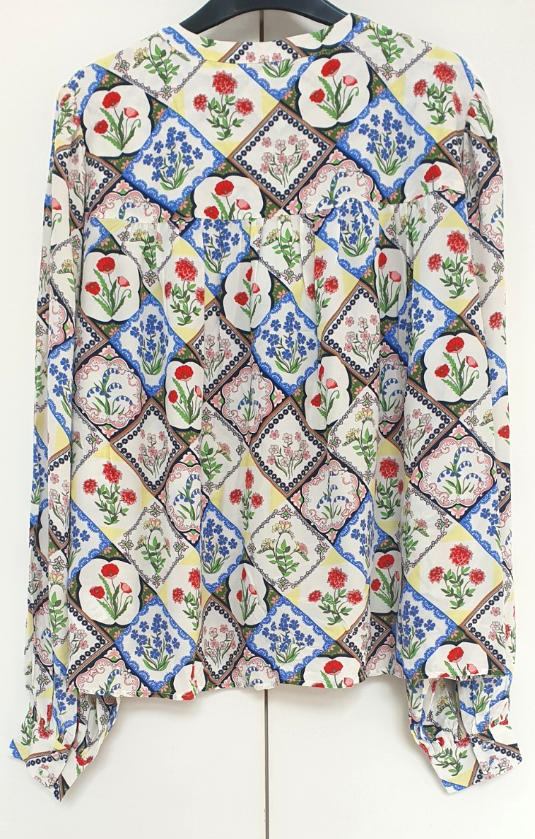 BODEN NWT Placement Print Wow Shirt – UK 18 – Floral Tile RRP £125